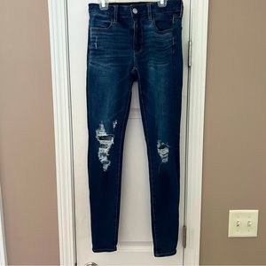 American Eagle Distressed High Rise Jeggings Size 2